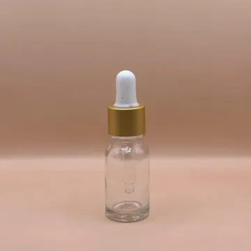 10ML Glass Bottle with 18MM Dropper with Metalized Ring | Essential Oil Serum Tincture Bottle
