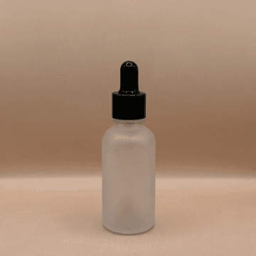 30ML Round Glass Bottle Frosted With 18MM Dropper | Premium Serum Essential Oil Bottle