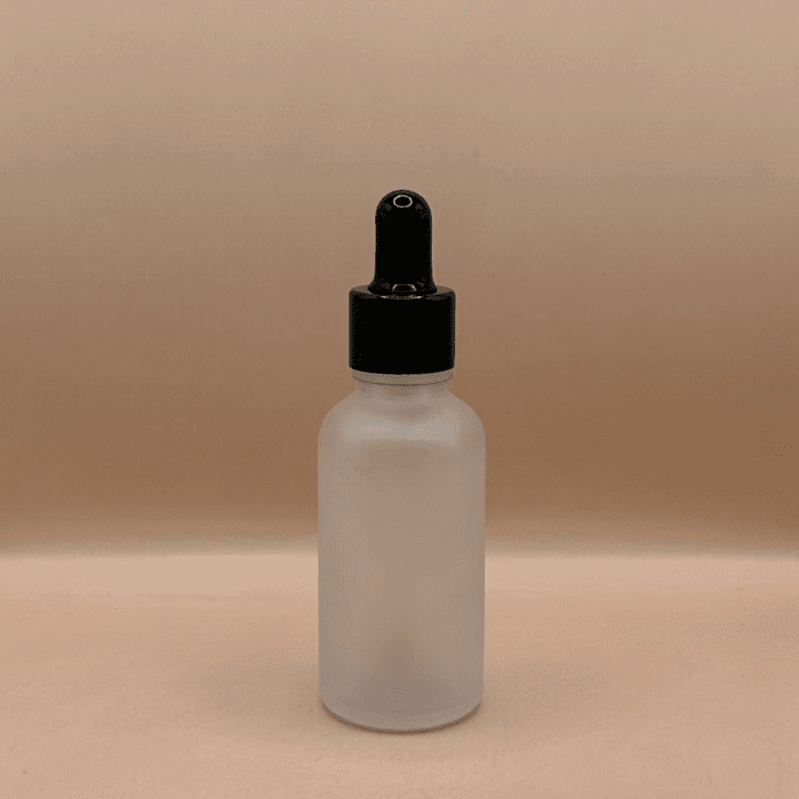 30ML Round Glass Bottle Frosted With 18MM Dropper | Premium Serum Essential Oil Bottle