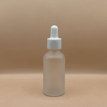 30ML Round Glass Bottle Frosted With 18MM Dropper | Premium Serum Essential Oil Bottle