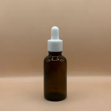 30ML Round Glass Bottle Amber with 18MM Dropper | Essential Oils Serum Tincture Bottle