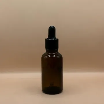 30ML Round Glass Bottle Amber with 18MM Dropper | Essential Oils Serum Tincture Bottle