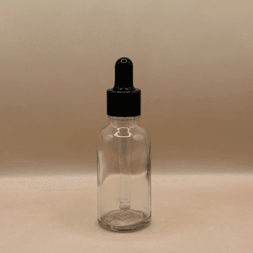 30ML Round Glass Bottle Clear With18MM Dropper | Essential Oil Serum Skincare Bottle