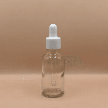 30ML Round Glass Bottle Clear With18MM Dropper | Essential Oil Serum Skincare Bottle