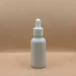 30ML Round Glass Bottle White 18MM Dropper | Essential Oil Serum Packaging