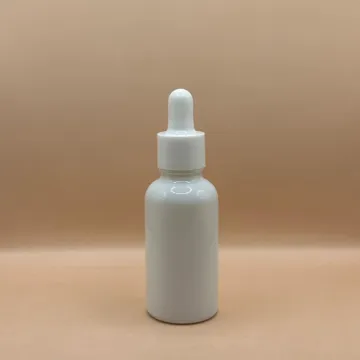 30ML Round Glass Bottle White 18MM Dropper | Essential Oil Serum Packaging