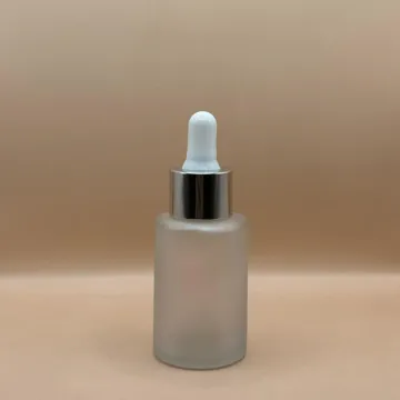 30ML Glass Flat Shoulder Bottle 20MM Dropper with Metalized Ring | Serum Essential Oil Bottle