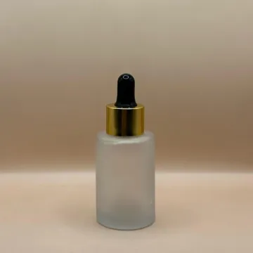 30ML Glass Flat Shoulder Bottle 20MM Dropper with Metalized Ring | Serum Essential Oil Bottle