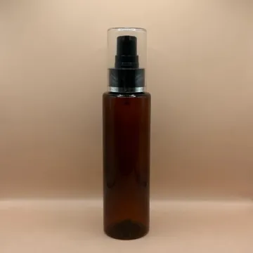 100ML PET Sleek Bottle With 24/410 AS Lotion Pump With Silver Lining | Premium Skincare Packaging