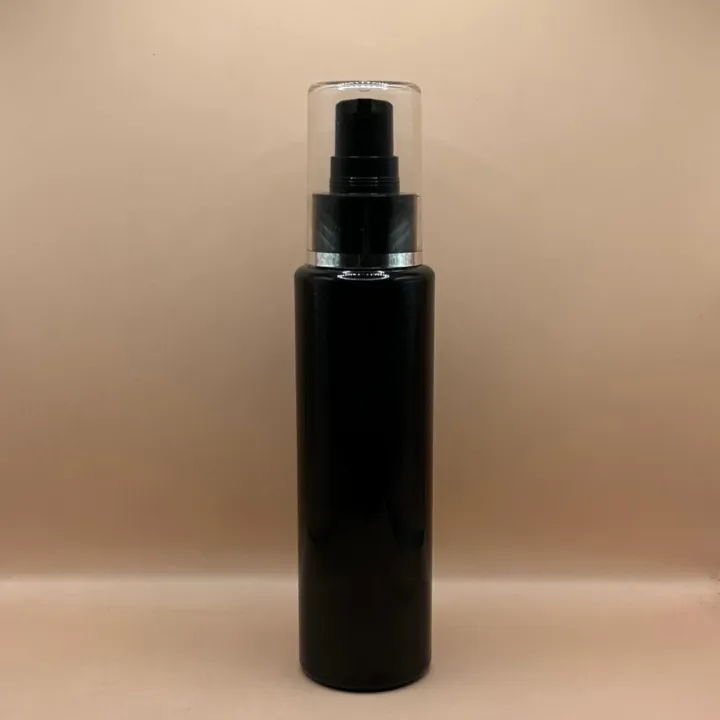 100ML PET Sleek Bottle With 24/410 AS Lotion Pump With Silver Lining | Premium Skincare Packaging