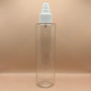 250ML PET IMP Bottle Oval With 24/410 SPLPAP Pump Ribbed | Premium Cosmetic & Skincare Packaging