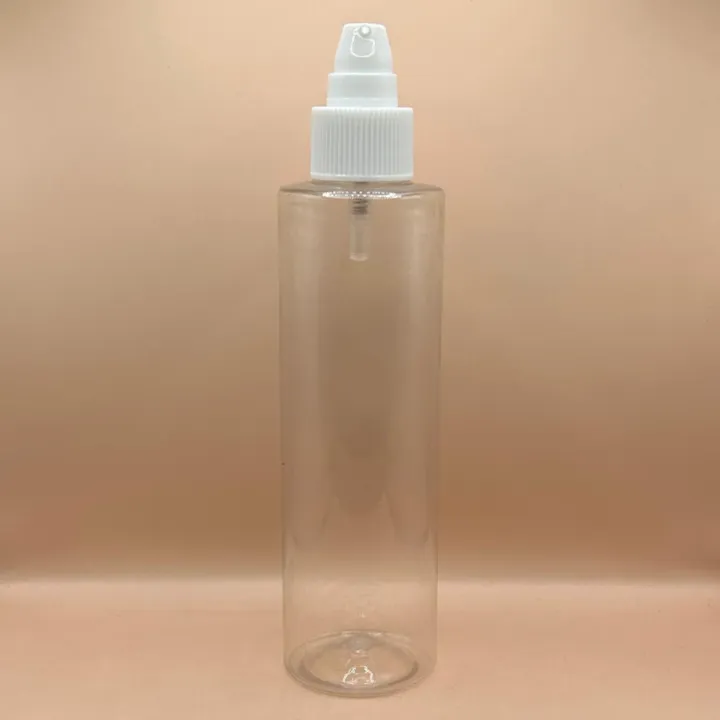 250ML PET IMP Bottle Oval With 24/410 SPLPAP Pump Ribbed | Premium Cosmetic & Skincare Packaging
