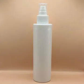 250ML PET IMP Bottle Oval With 24/410 SPLPAP Pump Ribbed | Premium Cosmetic & Skincare Packaging