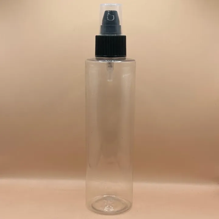250ML PET IMP Bottle Oval With 24/410 SPLPAP Pump Ribbed | Premium Cosmetic & Skincare Packaging