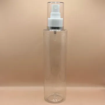 200ML PET Sleek Bottle With 24/410 AS Mist Pump With Silver Lining Overcap – Premium Spray Packaging