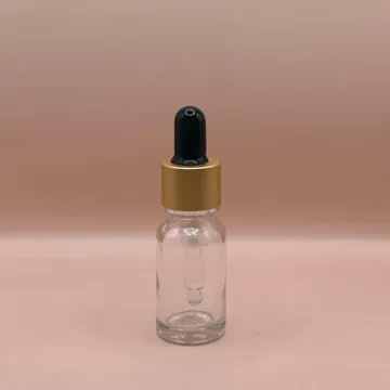 10ML Glass Bottle with 18MM Dropper with Metalized Ring | Essential Oil Serum Tincture Bottle