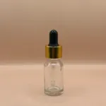 10ML Glass Bottle with 18MM Dropper with Metalized Ring | Essential Oil Serum Tincture Bottle