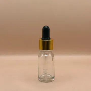10ML Glass Bottle with 18MM Dropper with Metalized Ring | Essential Oil Serum Tincture Bottle