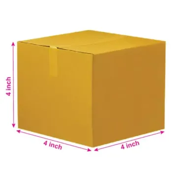 Brown 03ply Cube Corrugated Multipurpose Boxes 4in x 4in x 4in | Durable & Eco-Friendly Packaging