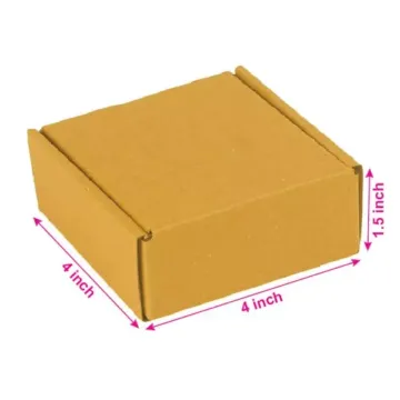 Brown 03ply Flat Corrugated Multipurpose Boxes 4in x 4in x 1.5in – Durable & Eco-Friendly Packaging