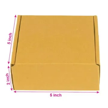 Brown 03ply Flat Corrugated Multipurpose Boxes | 5in x 5in x 2in | Durable Packaging Solution