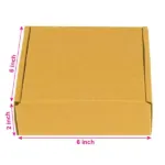 Brown 03ply Flat Corrugated Multipurpose Boxes 6in x 6in x 2in – Strong & Versatile Packaging
