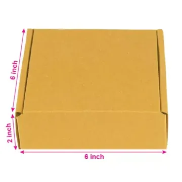 Brown 03ply Flat Corrugated Multipurpose Boxes 6in x 6in x 2in – Strong & Versatile Packaging