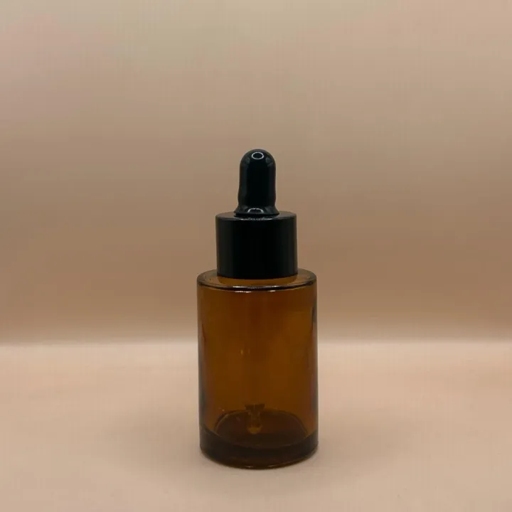 30ML Glass Bottle Flat Shoulder 20MM Dropper | Essential Oil Serum Cosmetic Packaging