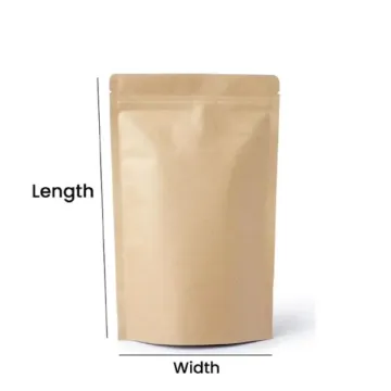 Kraft Stand-Up Zip Lock Pouches 4in x 7in | Resealable Food-Grade Packaging