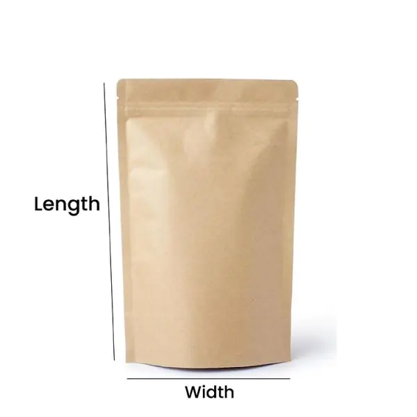 kraft-stand-up-pouches-with-zip-lock_cxzyv9ojtorflokb (1) Kraft Stand-up Zip Lock Pouches 5in x 8in | Resealable Food & Storage Bags