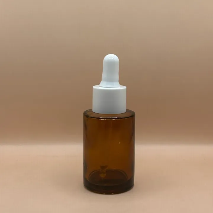 30ML Glass Bottle Flat Shoulder 20MM Dropper | Essential Oil Serum Cosmetic Packaging