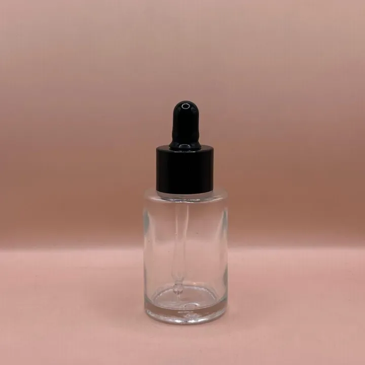30ML Glass Bottle Flat Shoulder 20MM Dropper | Essential Oil Serum Cosmetic Packaging