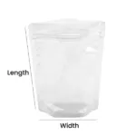 Transparent Stand-up Zip Lock Pouches 4in x 7in | Resealable Food Storage Bags