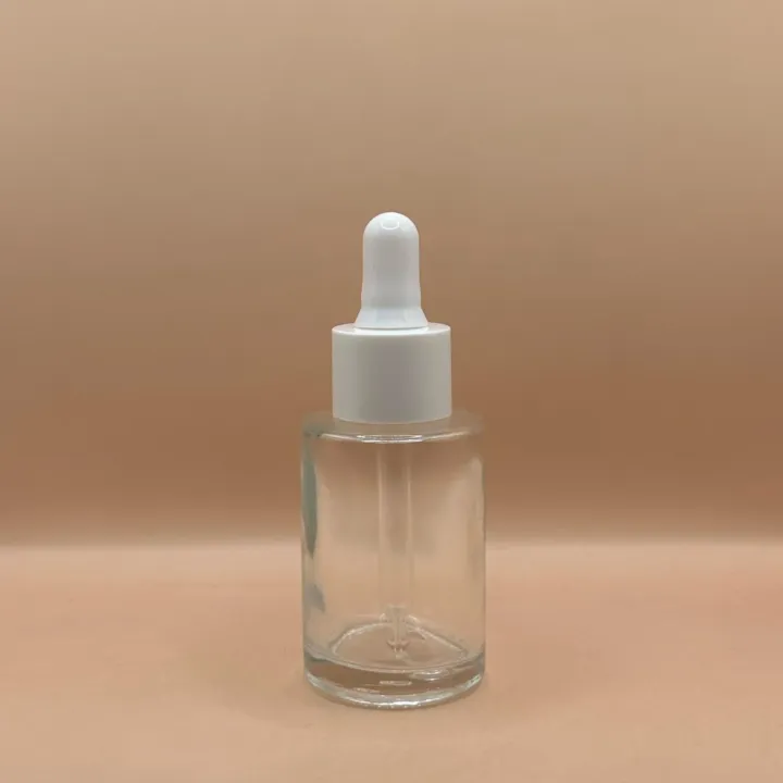 30ML Glass Bottle Flat Shoulder 20MM Dropper | Essential Oil Serum Cosmetic Packaging