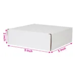 White 03ply Flat Corrugated Multipurpose Boxes 5in x 5in x 2in - Durable Packaging Solution