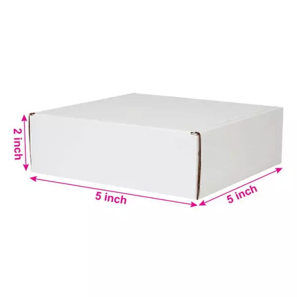 white_03ply_flat_corrugated_multipurpose_boxes_5in_x_5in_x_2in_1_ White 03ply Flat Corrugated Multipurpose Boxes 5in x 5in x 2in - Durable Packaging Solution