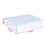 Unprinted White 03ply Flat Corrugated Multipurpose Boxes 6in x 6in x 2in – Durable Packaging Solution