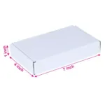 Unprinted White 03ply Flat Corrugated Multipurpose Boxes 7in x 4in x 1in – Sturdy & Versatile Packaging