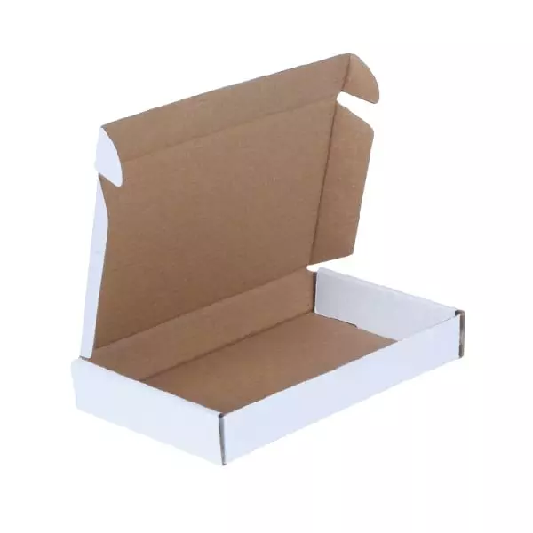 Unprinted White 03ply Flat Corrugated Multipurpose Boxes 7in x 4in x 1in – Sturdy & Versatile Packaging