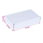 Unprinted White 03ply Flat Corrugated Multipurpose Boxes 8in x 5in x 1.5in – Durable & Versatile Packaging