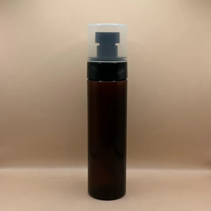 100ML Pet Sleek Bottle amber With 24/410 Plum Lotion 100ML PET Sleek Bottle 24/410 Plum Lotion Pump | Skincare and Cosmetic Packaging