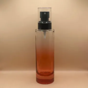 100ML Cylindrical Glass Bottle with 20/410 AS Lotion Pump with Acrylic Cap | Premium Skincare Packaging