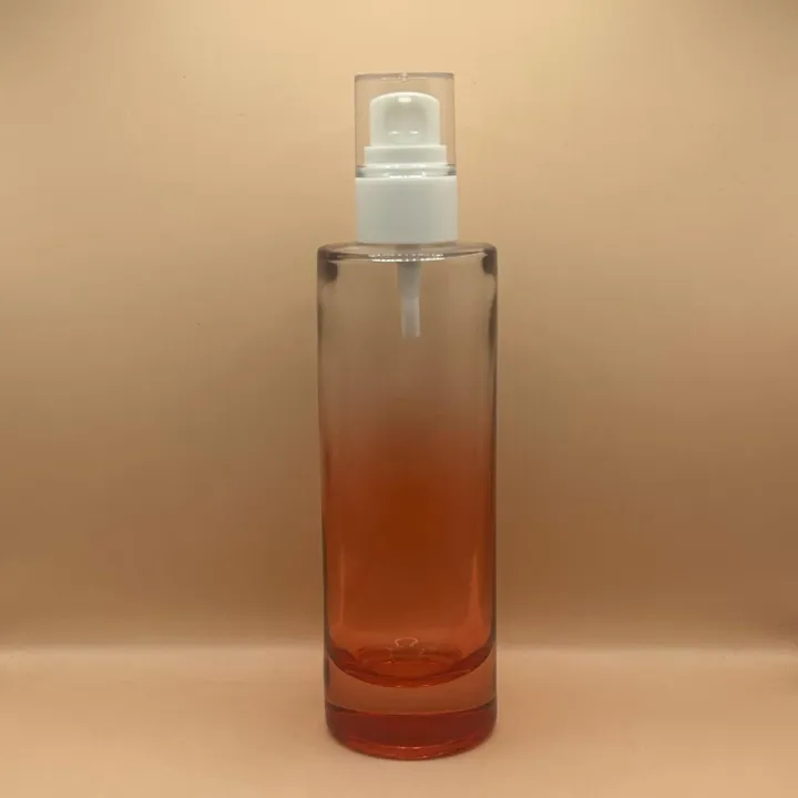 100ML Cylindrical Glass Bottle with 20/410 Olay Pump with Acrylic Cap | Premium Skincare Packaging (Copy)