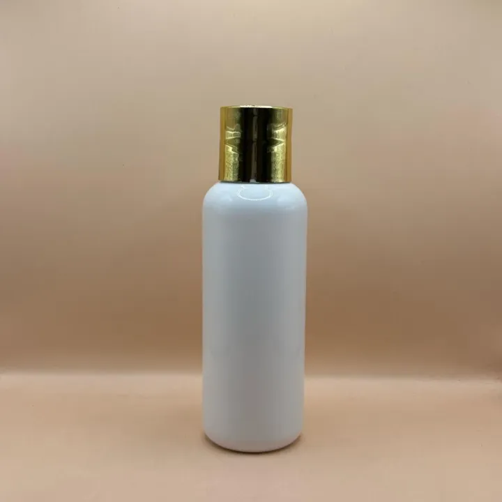 100ML PET PG Bottle with 24/410 Disc-Top Cap Golden Coating | Premium Shampoo & Conditioner Packaging