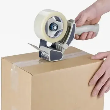 Transparent 40microns Round Self Adhesive Tapes 36mm x 65m Pack of 96 | Strong & Durable Sealing