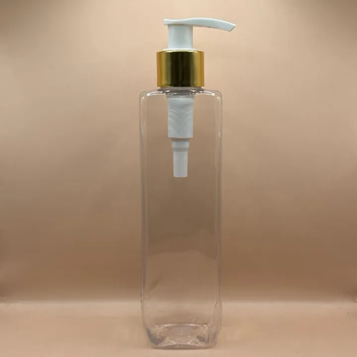 200ML PET Merc Bottle Clear with 24/410 L1 Dispenser Pump | Shampoo Body Wash Lotion Bottle