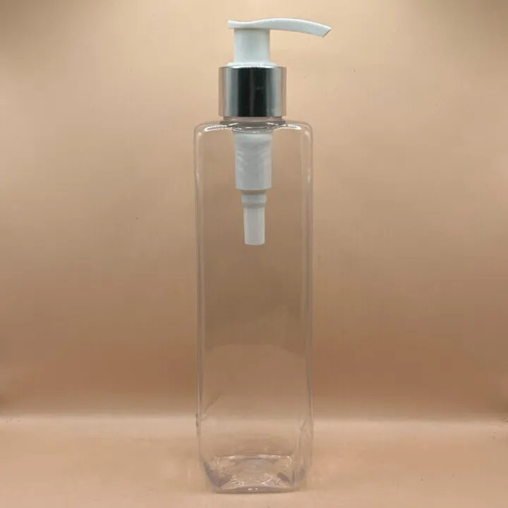 200ML PET Merc Bottle Clear with 24/410 L1 Dispenser Pump | Shampoo Body Wash Lotion Bottle
