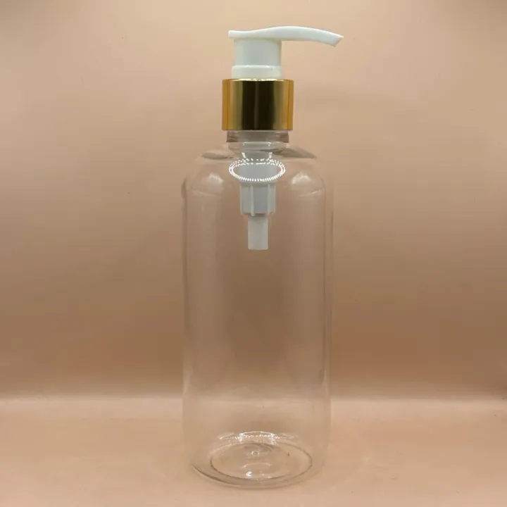 300ML PET Boston Bottle 24/410 L1 Screw Dispenser Pump | Shampoo Body Wash Lotion Bottle