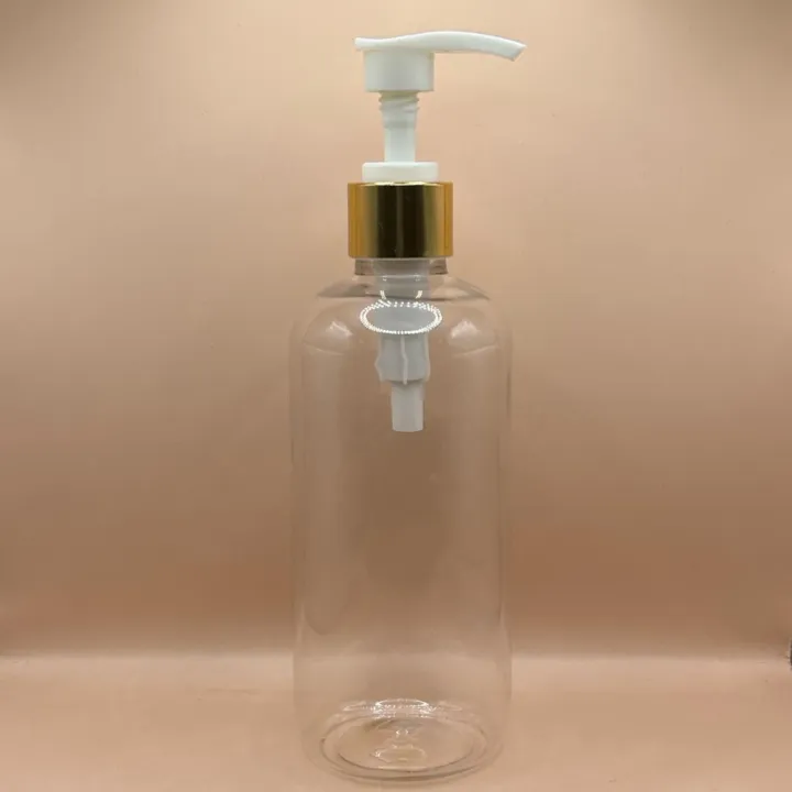 300ML PET Boston Bottle 24/410 L1 Screw Dispenser Pump | Shampoo Body Wash Lotion Bottle