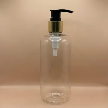 300ML PET Boston Bottle 24/410 L1 Screw Dispenser Pump | Shampoo Body Wash Lotion Bottle